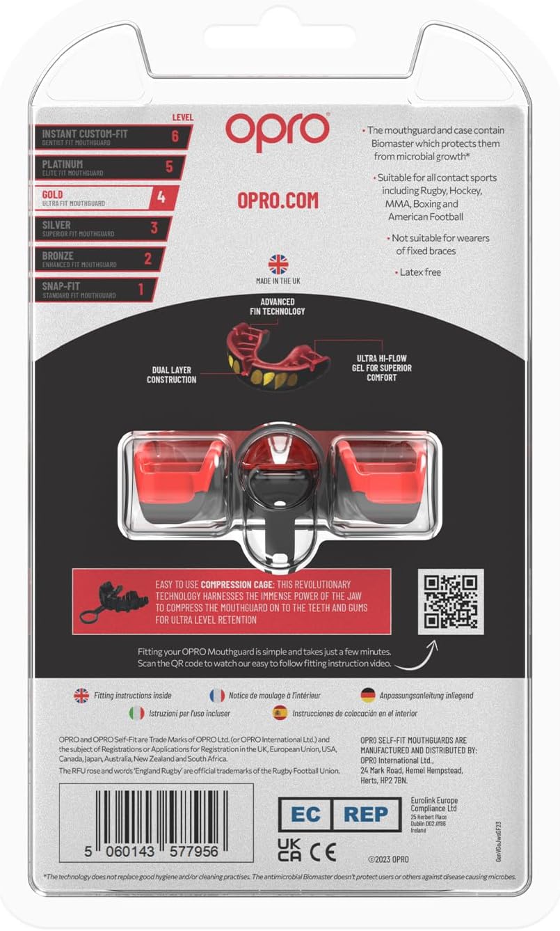 OPRO Zahnschutz Gold Jaws black/red Senior 2022 3 OPRO Zahnschutz Gold Jaws black/red Senior 2022 – Bild 3
