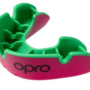 OPRO Zahnschutz Junior Silver - Pink/Fl. Green