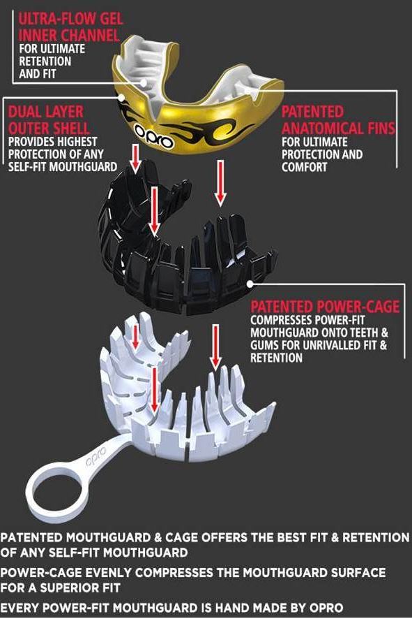 OPRO Zahnschutz PowerFit Galaxy Shimmer Gold 6 OPRO Zahnschutz PowerFit Galaxy Shimmer Gold – Bild 6