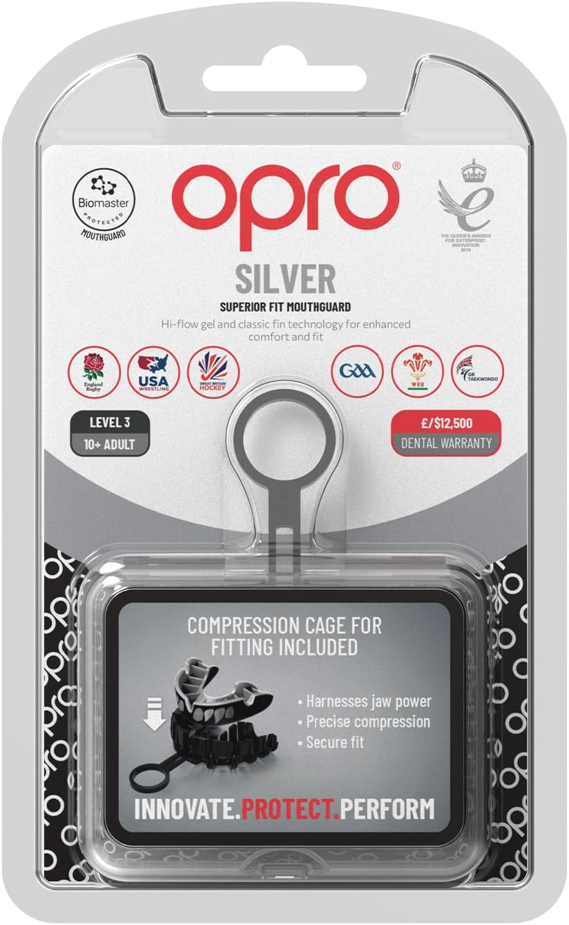 OPRO Zahnschutz Silver Senior 2022 - Jaws black/silver 2 OPRO Zahnschutz Silver Senior 2022 - Jaws black/silver – Bild 2