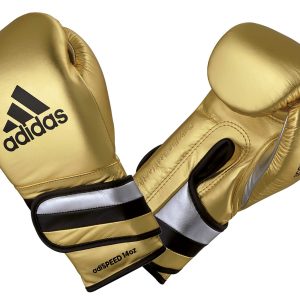 adidas adispeed strap up boxing gloves metallic gold/silver ADISBG501PRO