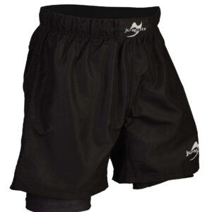 Grappling Shorts unisex Doppel-Schwarz