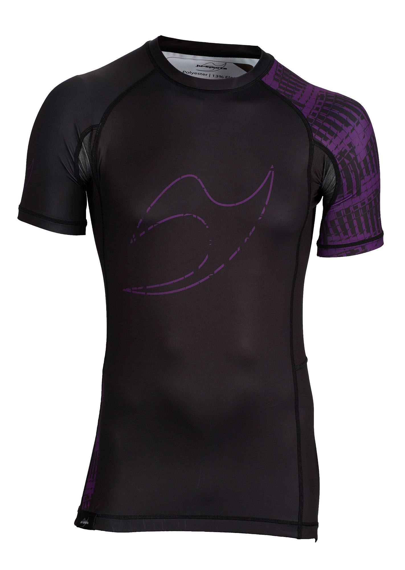 Rank Rashguard RV2 kurzarm Schwarz/Lila 5 Rank Rashguard RV2 kurzarm Schwarz/Lila – Bild 5