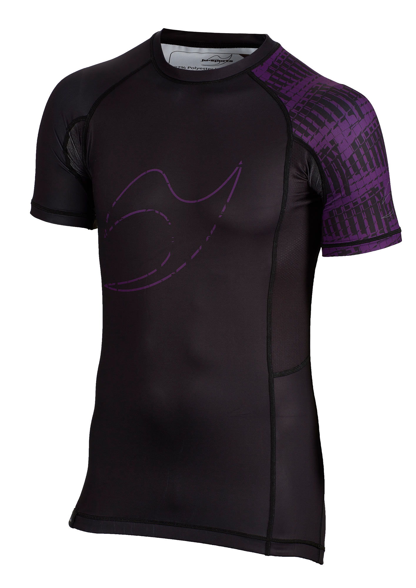 Rank Rashguard RV2 kurzarm Schwarz/Lila 9 Rank Rashguard RV2 kurzarm Schwarz/Lila – Bild 9