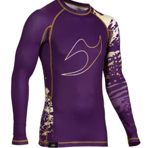 Rashguard DV4 langarm Lila/Gold