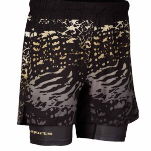 Grappling shorts flex double Schwarz-Gold/Schwarz