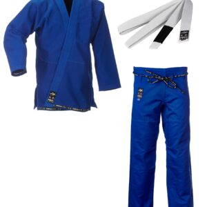 BJJ Starter Gi Fortaleza Blau + BJJ Gürtel Weiß